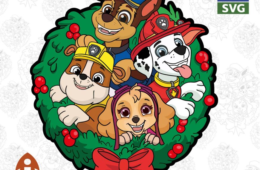 PAW PATROL CHRISTMAS VECTOR EDITABLE EPS PDF