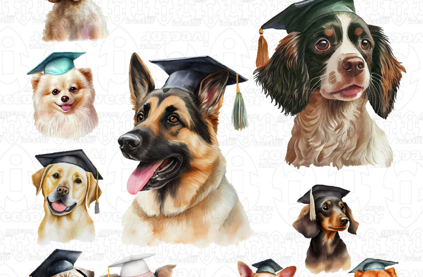PERRITOS GRADUACION TOGA PNG ALTA CALIDAD