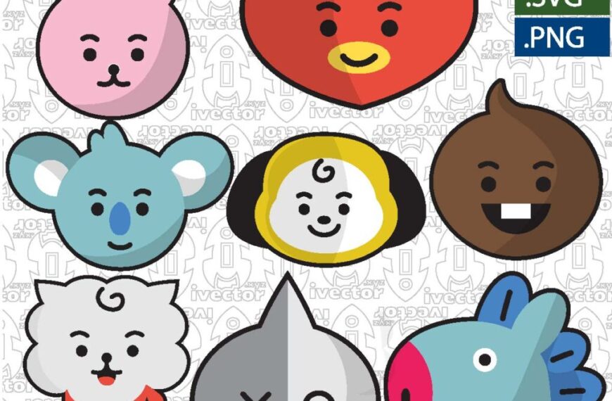 PERSONAJES BTS VECTOR EDITABLE
