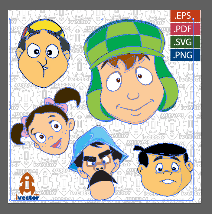 PERSONAJES-CHAVO-DEL-OCHO-ROSTROS PERSONAJES CHAVO DEL OCHO ROSTROS