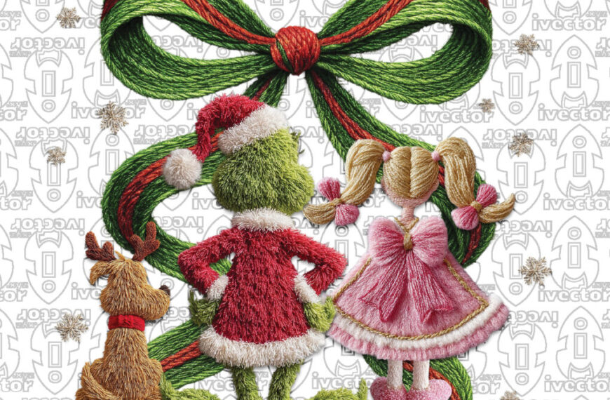 PERSONAJES GRINCH LAZO ESPALDA CROCHET PNG ALTA CALIDAD