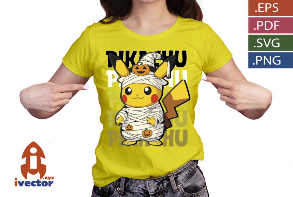 PIKACHU-MOMIA-VECTOR-EDITABLE-EPS-PDF-P4 PIKACHU MOMIA VECTOR EDITABLE EPS PDF