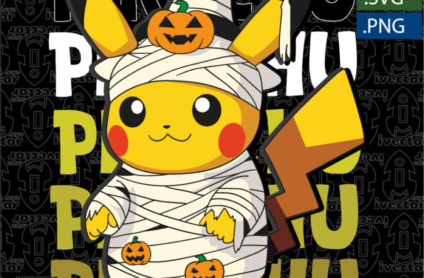 PIKACHU MOMIA VECTOR EDITABLE EPS PDF