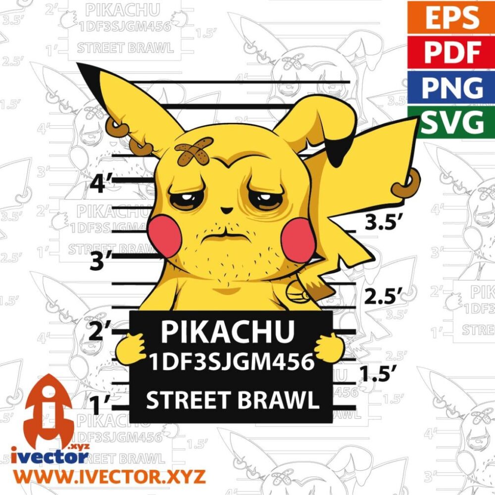 pikachu vector editable eps pdf