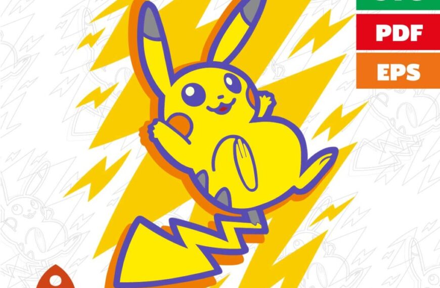 PIKACHU RAYOS POKEMON VECTOR EDITABLE EPS PDF