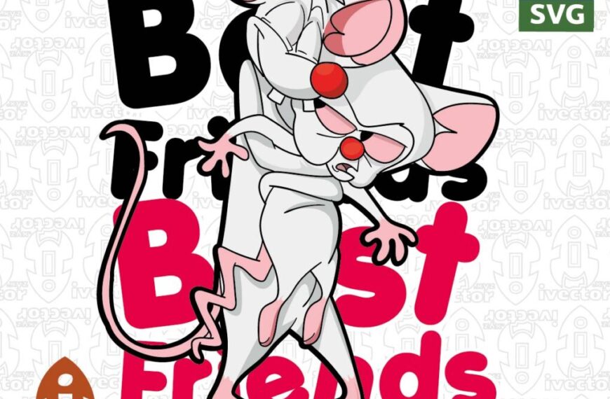 PINKY CEREBRO BEST FRIENDS VECTOR EDITABLE