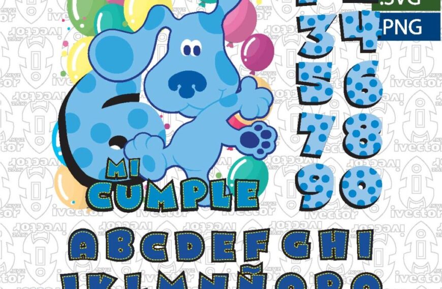 PISTAS DE BLUE LETRAS CUMPLEAÑOS AZUL