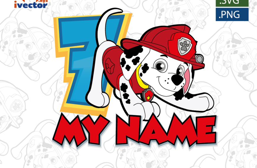 PLAYERA CUMPLEAÑOS PAW PATROL EDITABLE EPS PDF SVG