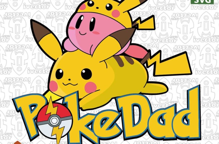 PIKACHU AND KIRBI POKEDAD VECTOR EDITABLE