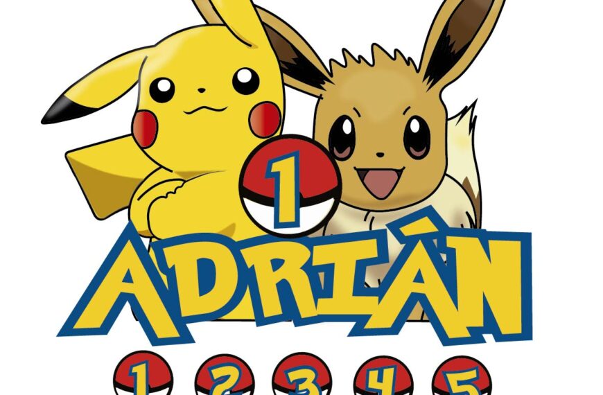 Pokemón Lets go Picachu, Eevee Vector, Editable