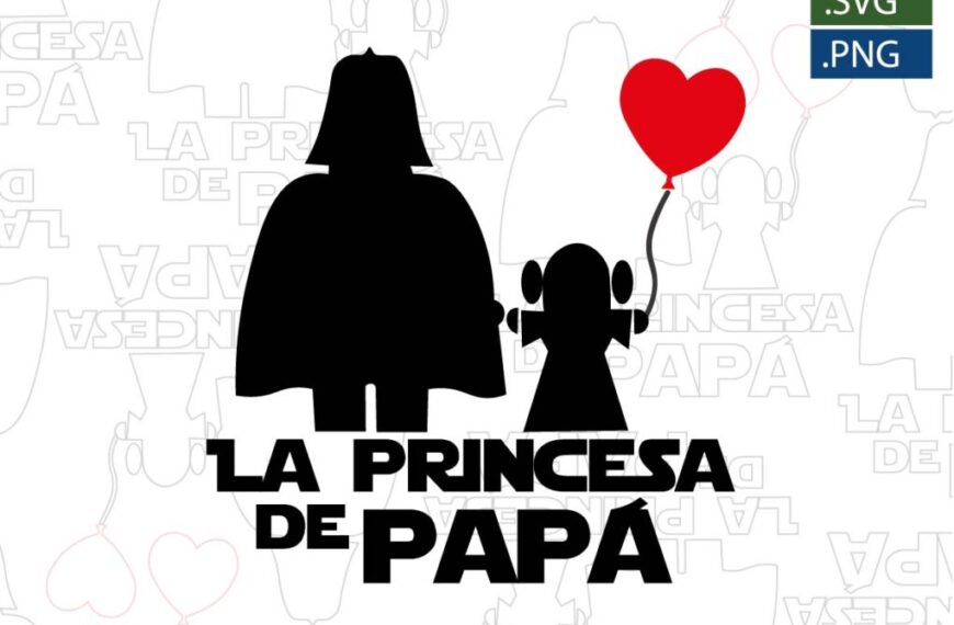 PRINCESA DE PAPÁ DÍA DEL PADRE VECTOR EDITABLE EPS