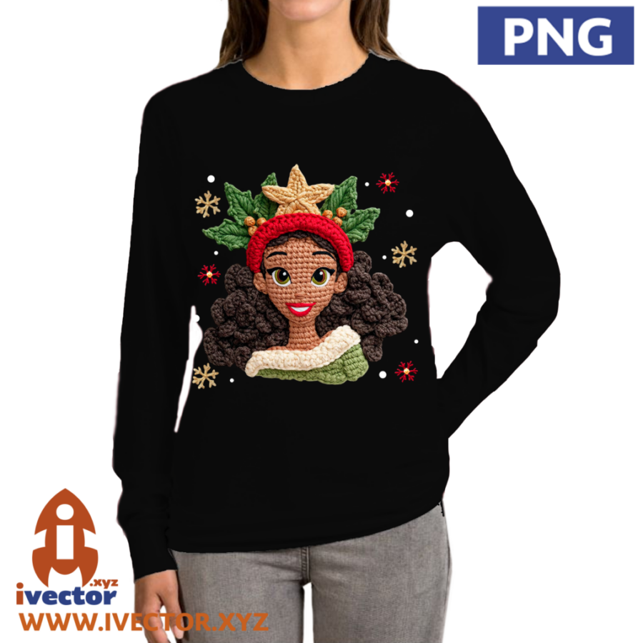 PRINCESA-DISNEY-CROCHET-NAVIDENO-PNG-ALTA-CALIDAD-p1 PRINCESA DISNEY CROCHET NAVIDEÑO PNG ALTA CALIDAD