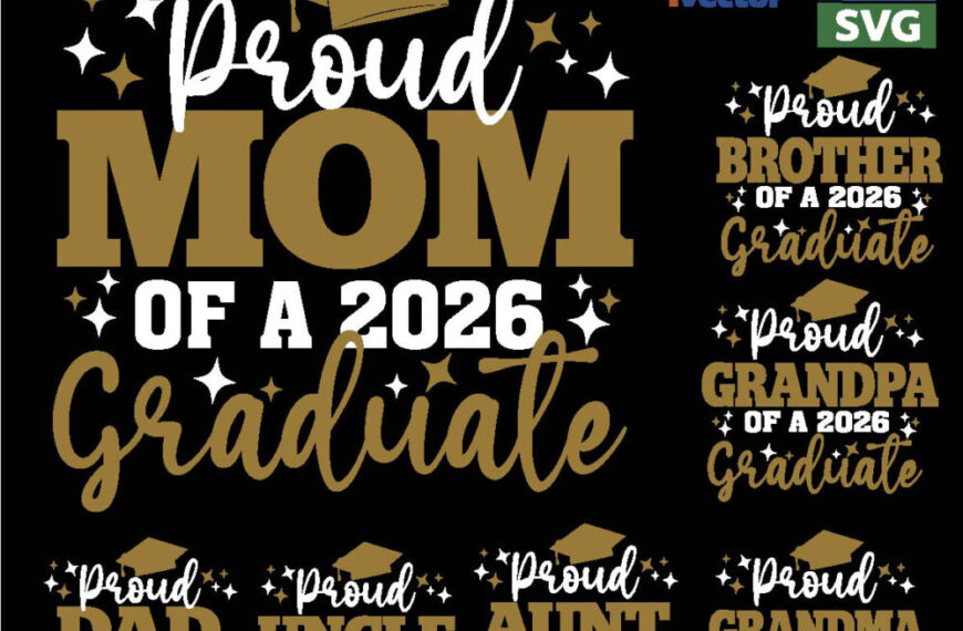 PROUD MOM GRADUATE 2025 VECTOR EDITABLE