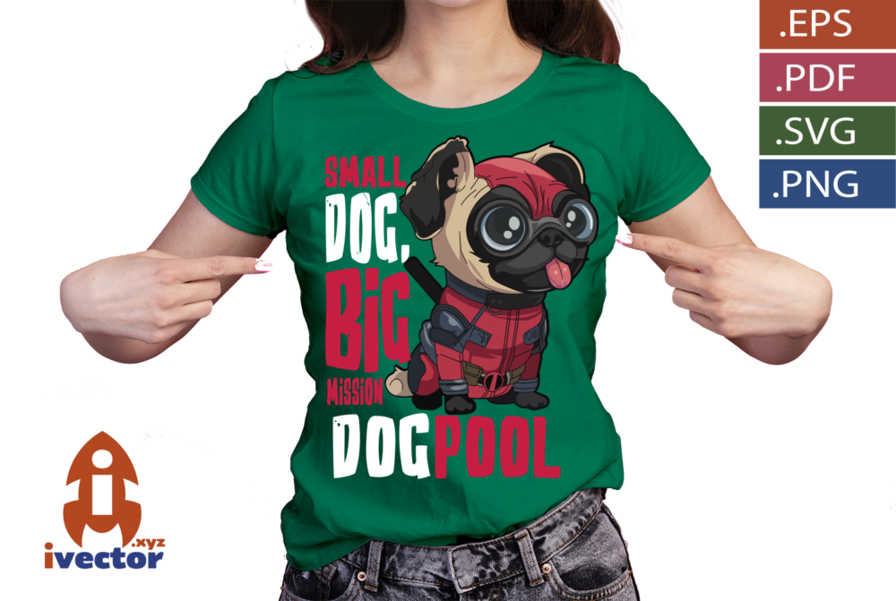 Pug-Superheroe-Kawaii-con-Gafas-Gigantes-–-Vector-Premium-para-Estampados_p4 Pug Superhéroe Kawaii con Gafas Gigantes – Vector Premium para Estampados y Sublimación