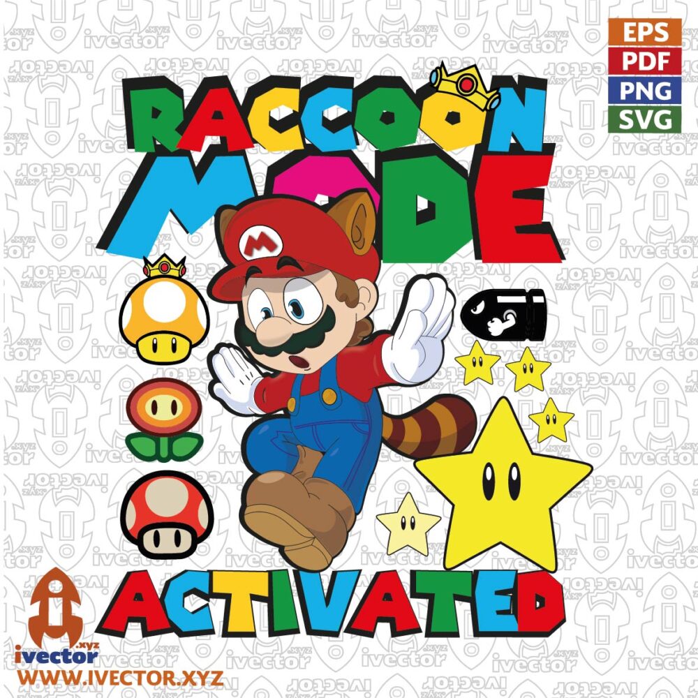 RACCOON-MODE-ON-ACTIVATE-GAME-VIDEO-CHARACTER VECTORES Y RECURSOS