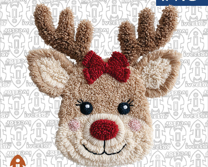 RENO NAVIDEÑO HEMBRA SONRISA CROCHET
