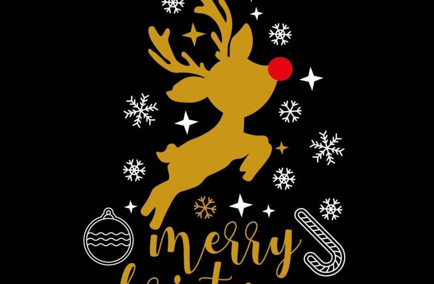 RENO NAVIDEÑO MERRY CHRISTMAS VECTOR EDITABLE EPS PDF