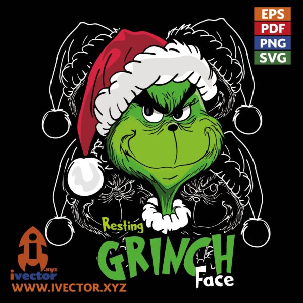 RESTING-GRINCH-FACE-VECTOR-EDITABLE-EPS-PDF2-01-600x600 Vectores completamente editables