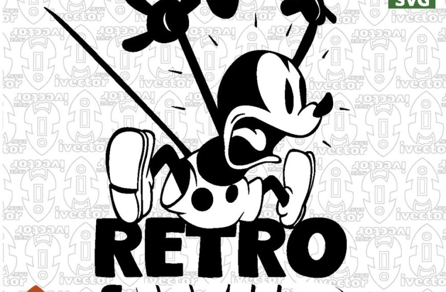 Vector Retro de Personaje Clásico de Animación – Diseño Editable Premium