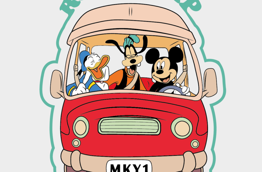 ROAD TRIP VECTOR DISNEY MICKEY DONALD GOOFY EPS PDF