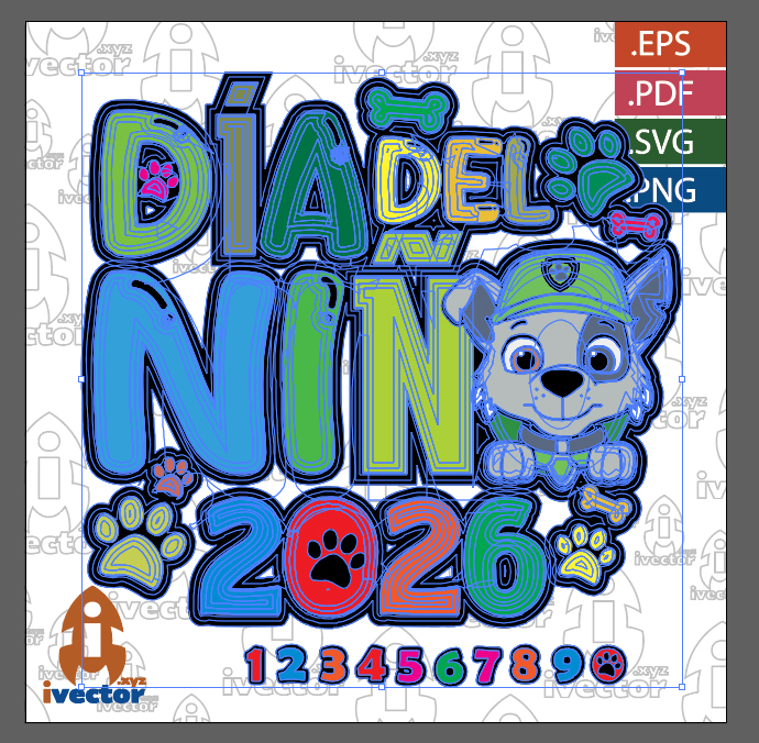 ROCKYE-PAW-PATROL-DIA-DEL-NINO-EDITABLE-EPS-PDF-02 ROCKY PAW PATROL DIA DEL NIÑO EDITABLE EPS PDF