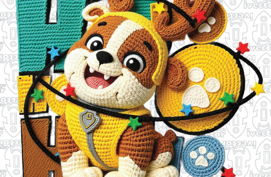 RUBBLE PAW PATROL CHRISTMAS PNG ALTA CALIDAD CROCHET