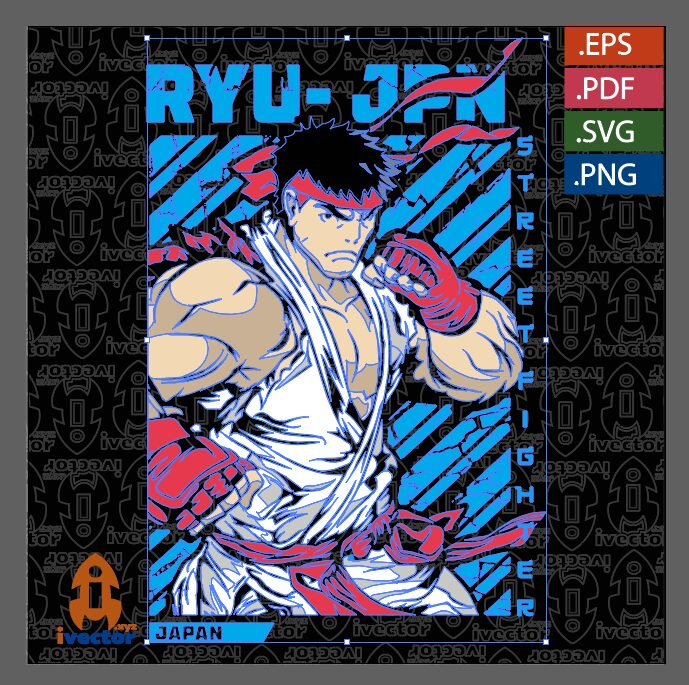 RYU-JAPAN-STREET-FIGHTER-VECTOR_P1 RYU JAPAN STREET FIGHTER VECTOR