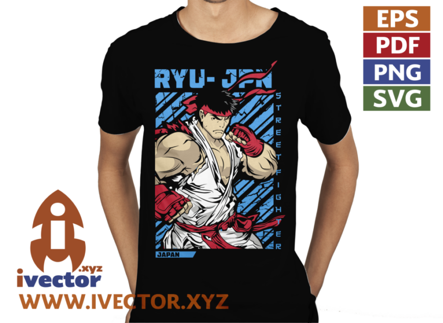 RYU-JAPAN-STREET-FIGHTER-VECTOR_P2 RYU JAPAN STREET FIGHTER VECTOR