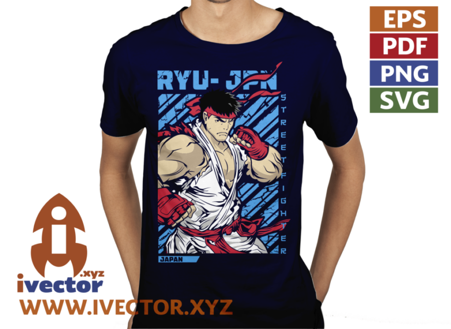 RYU-JAPAN-STREET-FIGHTER-VECTOR_P3-1 RYU JAPAN STREET FIGHTER VECTOR