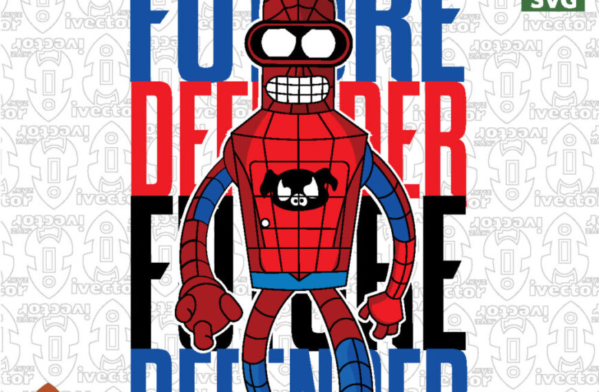 Robot Superhero Vector Design for T-Shirts and Prints | Futuristic Cartoon Character SVG