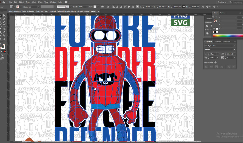 Robot-Superhero-Vector-Design-for-T-Shirts-and-Prints-Futuristic-Cartoon-Character-SVG_Mesa-de-trabajo-2 Robot Superhero Vector Design for T-Shirts and Prints | Futuristic Cartoon Character SVG
