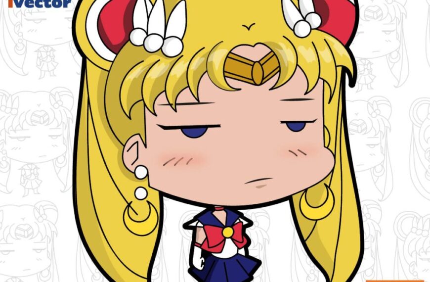 SAILOR MOON SERENA VECTOR EDITABLE EPS PDF SVG