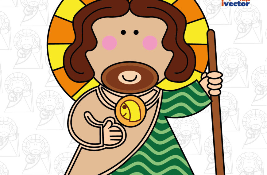 SAN JUDAS TADEO VECTOR DIBUJO EPS PDF EDITABLE
