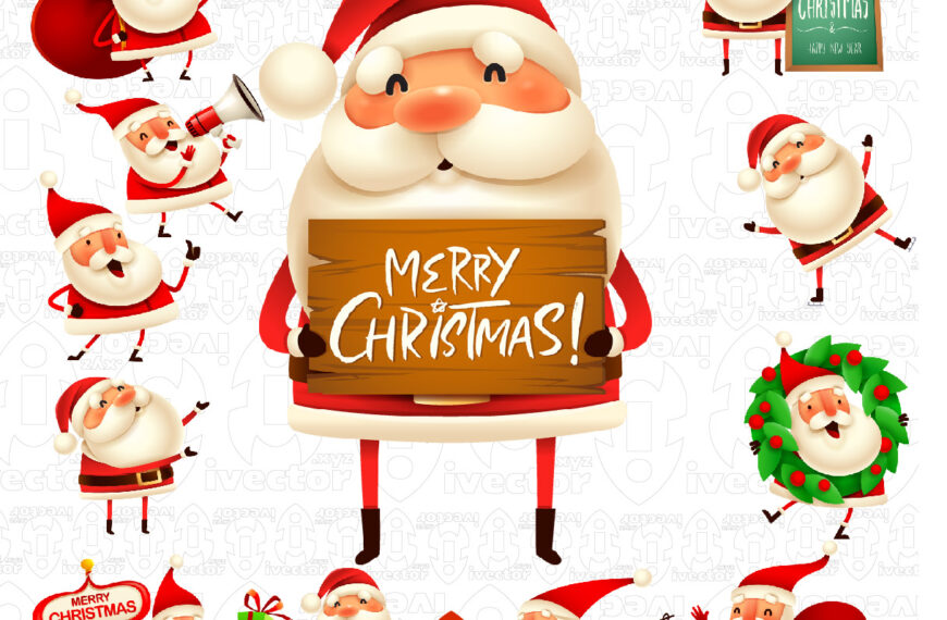 SANTA CLAUS POSES NAVIDAD PNG ALTA CALIDAD