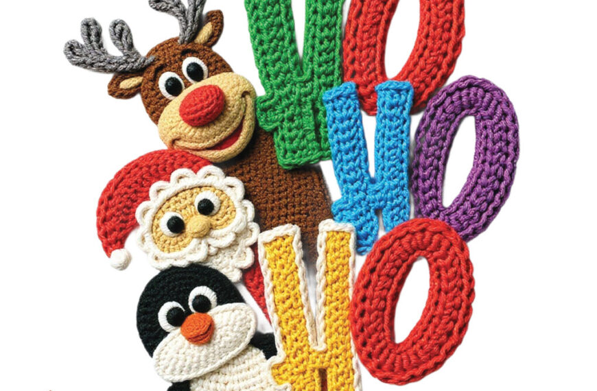 SANTA, RENO, PINGÜINO NAVIDEÑO HO HO HO CROCHET PNG