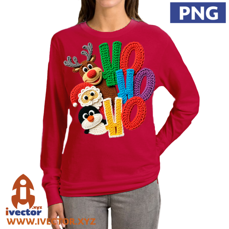 SANTA-RENO-PINGUINO-NAVIDENO-HO-HO-HO-CROCHET-PNG-p1 SANTA, RENO, PINGÜINO NAVIDEÑO HO HO HO CROCHET PNG