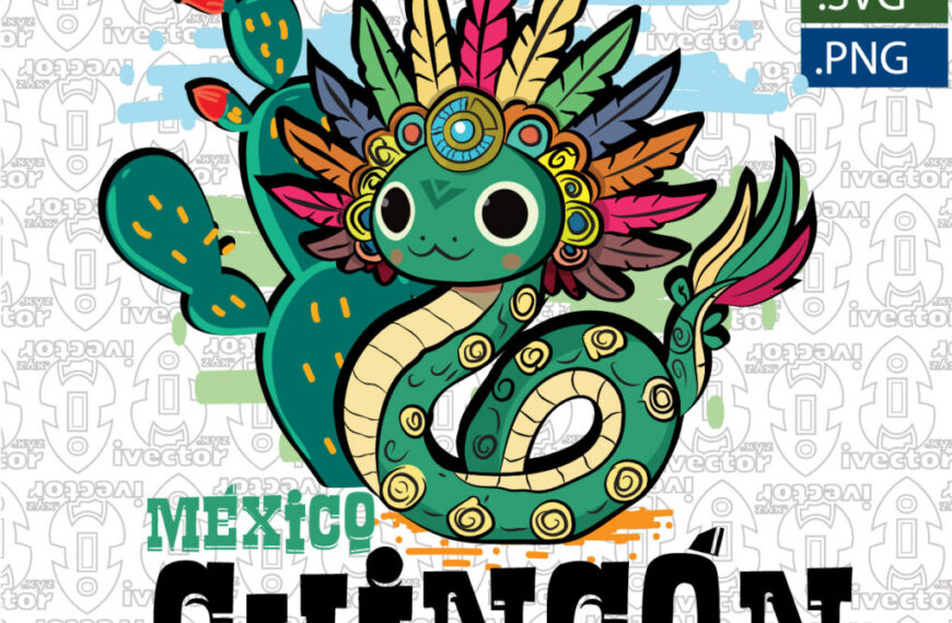 SERPIENTE MEXICO CHINGO VECTOR EDITABLE