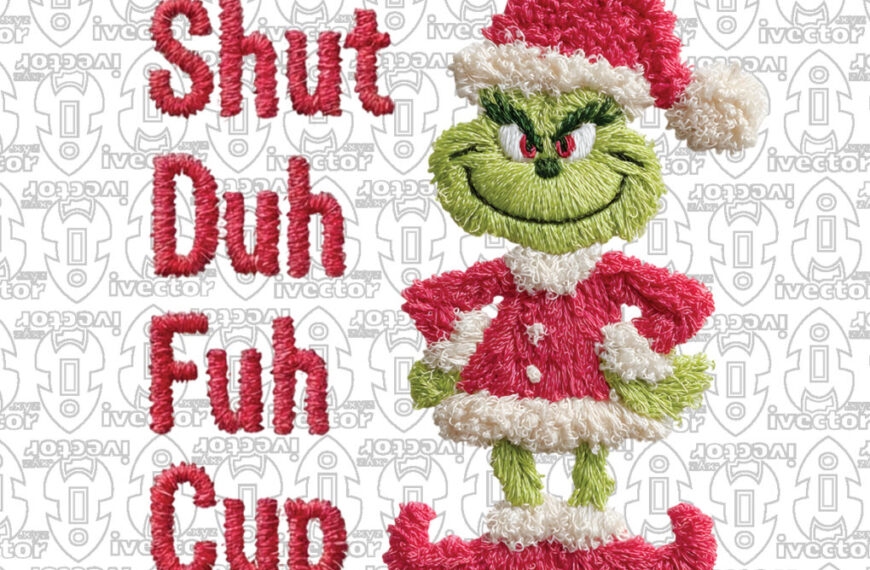 SHUT DUH FUH CUP GRINCH CROCHET PNG ALTA CALIDAD