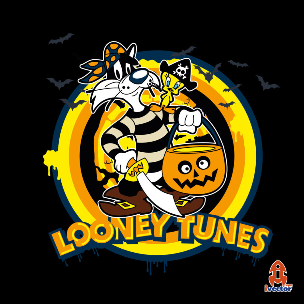 SILVESTRE GATO LOONEY TUNES HALLOWEEN CALABAZA VECTOR EPS PDF