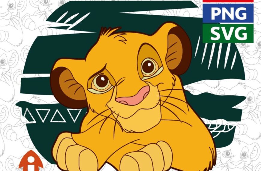 SIMBA REY LEON DISNEY VECTOR EDITABLE EPS PDF SVG