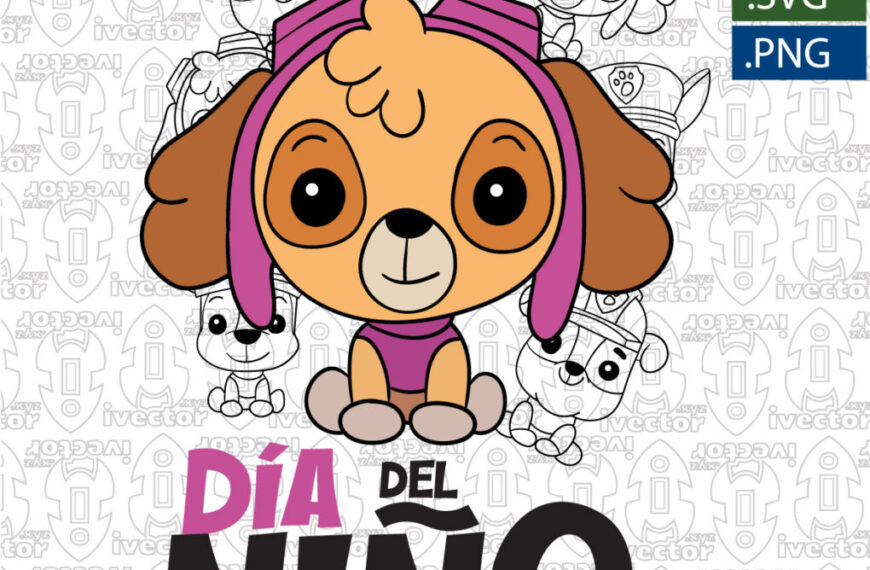 SKY PAW PATROL DIA DEL NIÑO VECTOR