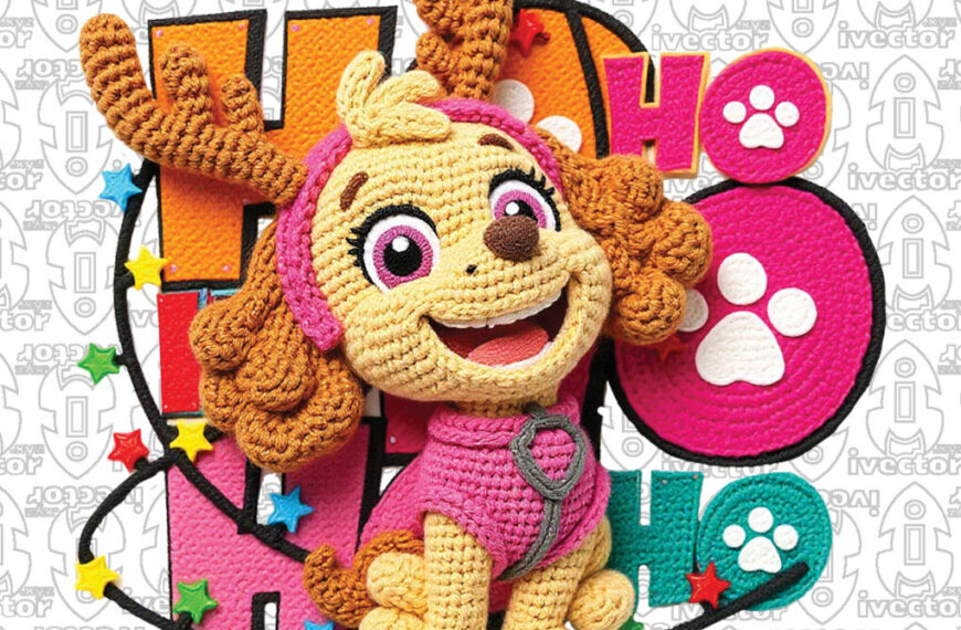 SKYE PAW PATROL CHRISTMAS CROCHET ALTA CALIDAD