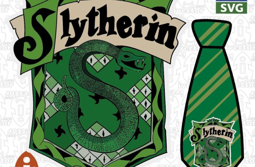 SLYTHERIN HARRY POTTER LOGO CORBATA VECTOR EDITABLE