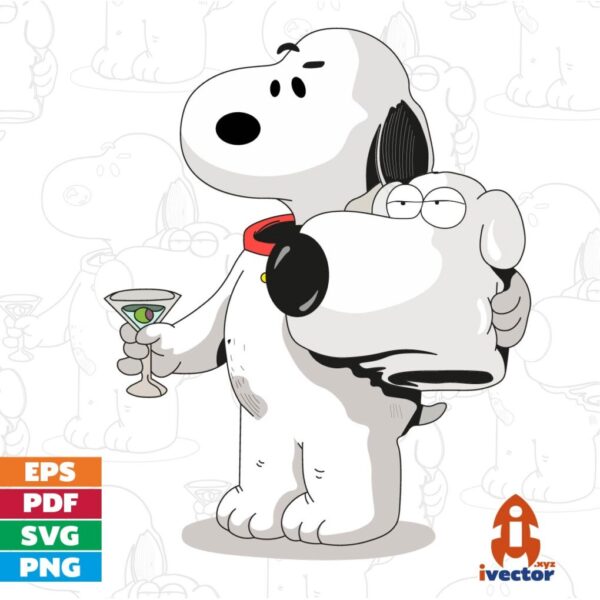 SNOOPY-DISFRAZ-DE-BRIAN-GRIFFIN-VECTOR-EPS-PDF-SVG-EDITABLE-01-600x600 Papá es tan...como shrek eps pdf Vector