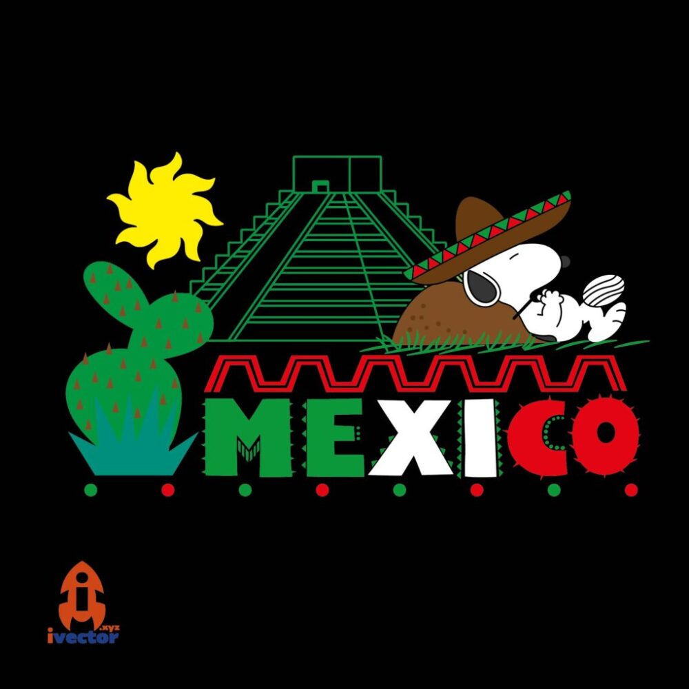 SNOOPY MEXICANO EPS PDF FIESTAS PATRIAS VECTOR