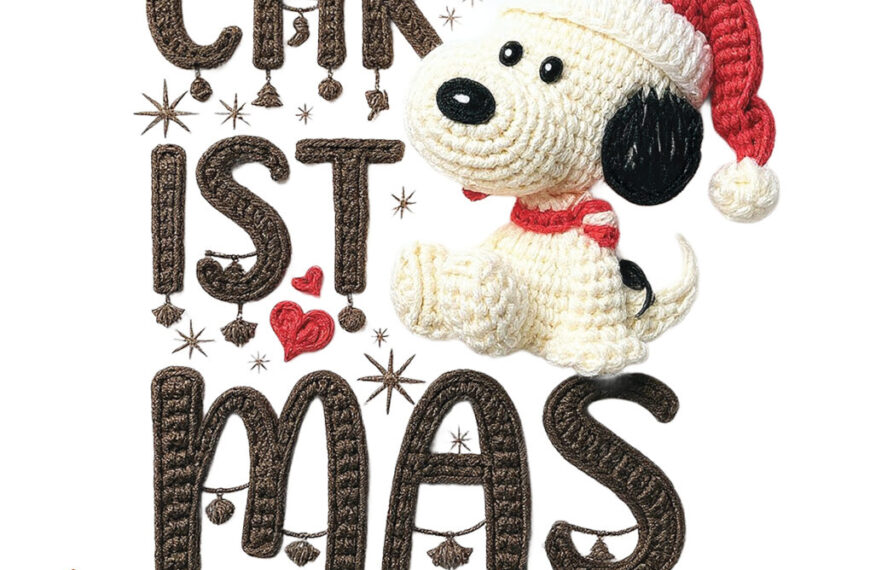 SNOOPY NAVIDEÑO CROCHET PNG