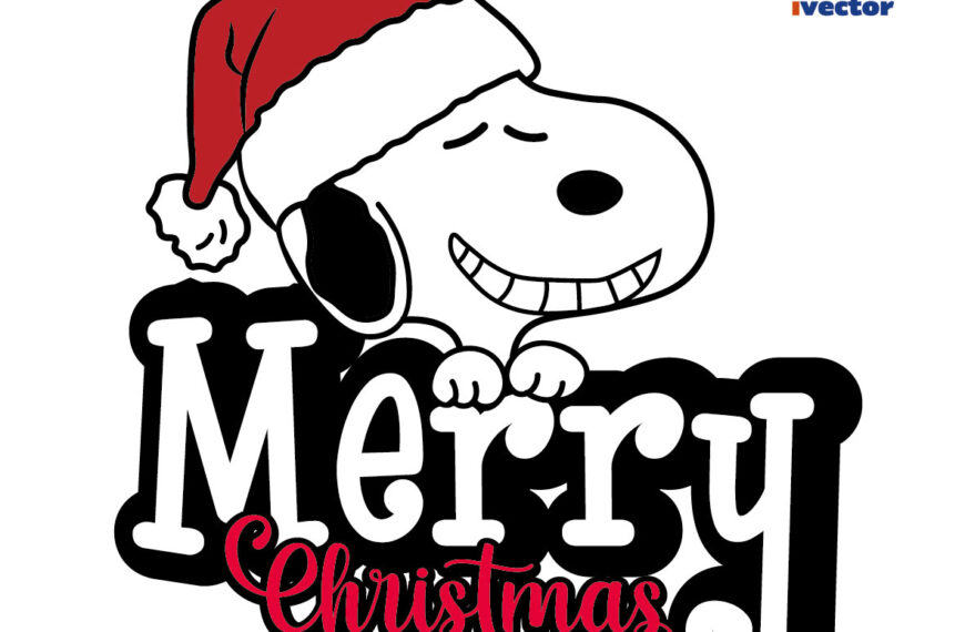 SNOOPY SONRISA MERRY CHRSTMAS VECTOR EDITABLE EPS PDF