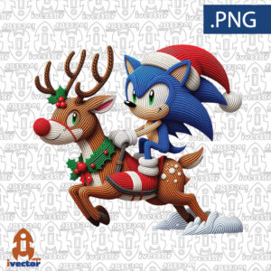 SONIC-RENO-NAVIDENO-PNG-ALTA-CALIDAD-CROCHE-300x300 VECTORES Y RECURSOS