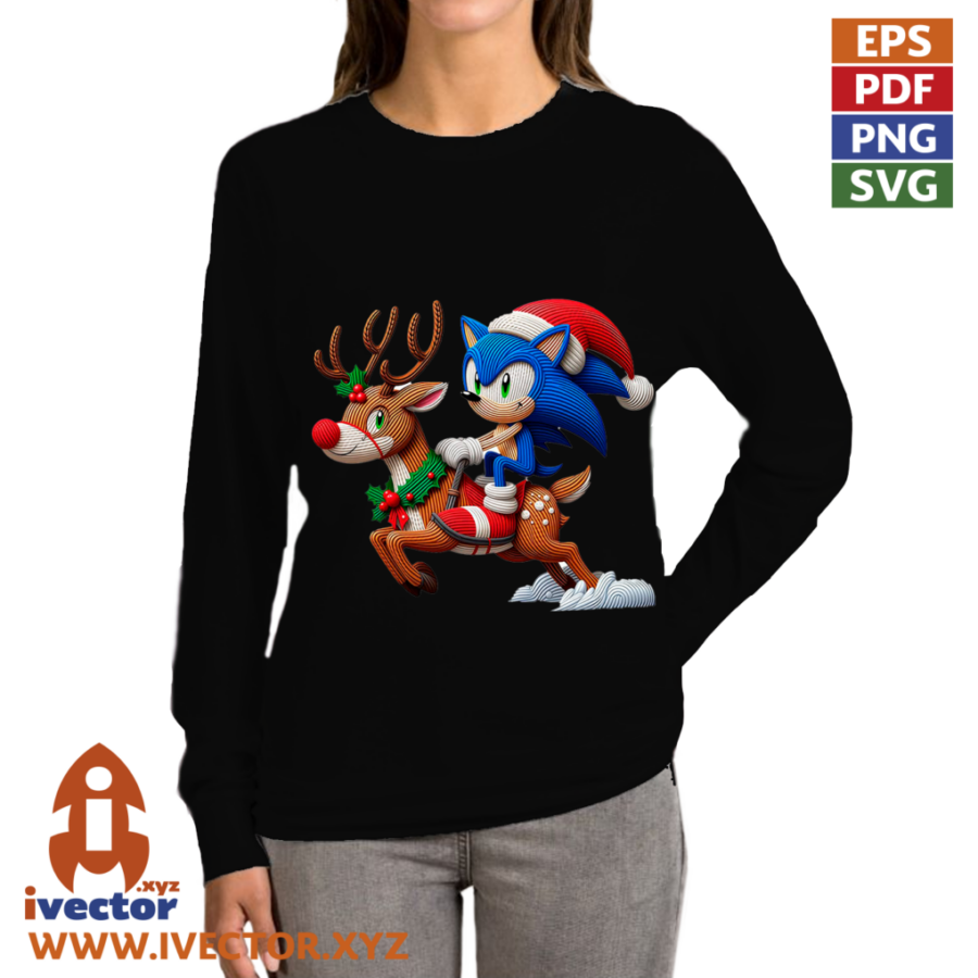 SONIC-RENO-NAVIDENO-PNG-ALTA-CALIDAD-CROCHE-p2 SONIC RENO NAVIDEÑO PNG ALTA CALIDAD CROCHE