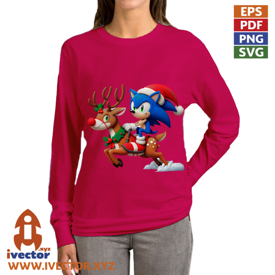SONIC-RENO-NAVIDENO-PNG-ALTA-CALIDAD-CROCHE-p4 SONIC RENO NAVIDEÑO PNG ALTA CALIDAD CROCHE